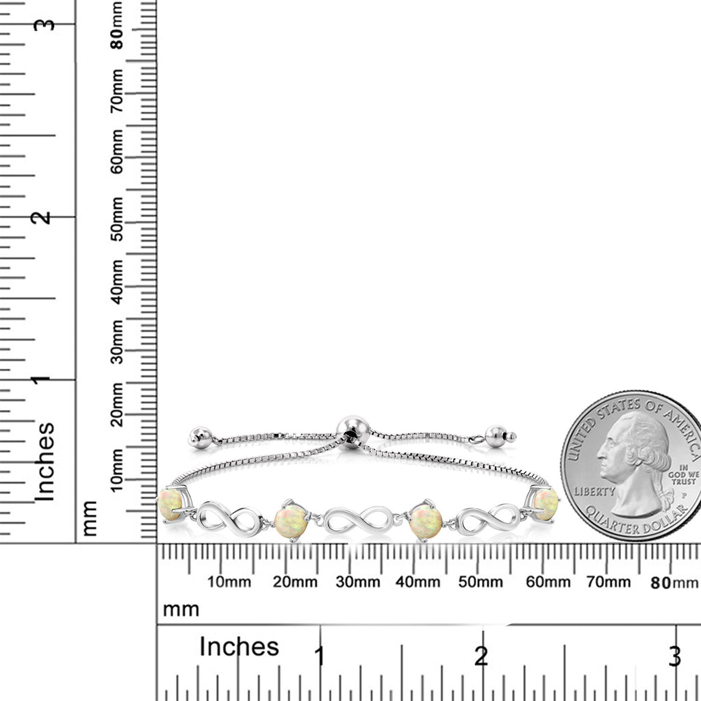 Ethiopian Opal-Cabochon - October_Bracelet in 925 Sterling Silver