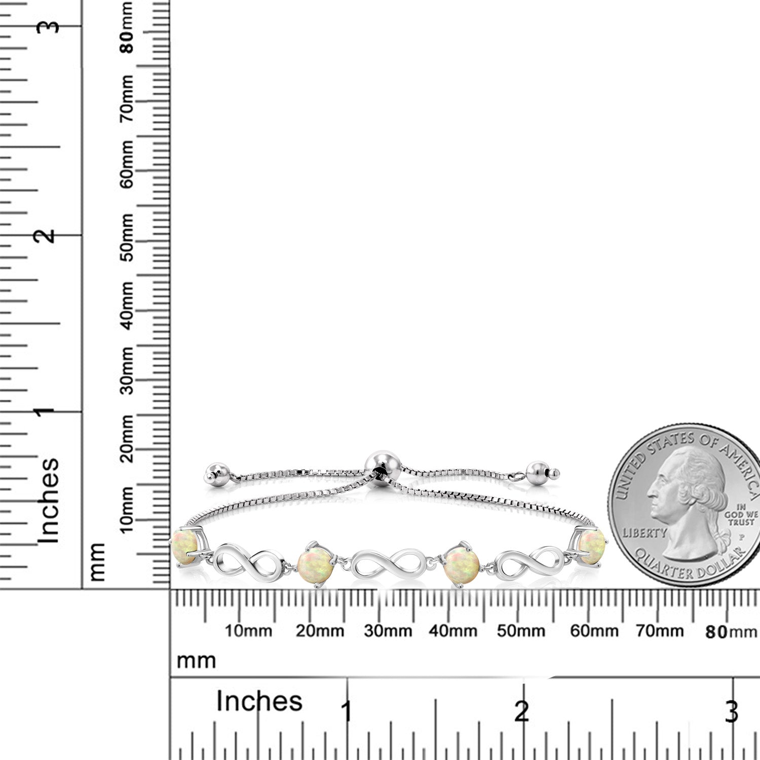 Ethiopian Opal-Cabochon - October_Bracelet in 925 Sterling Silver