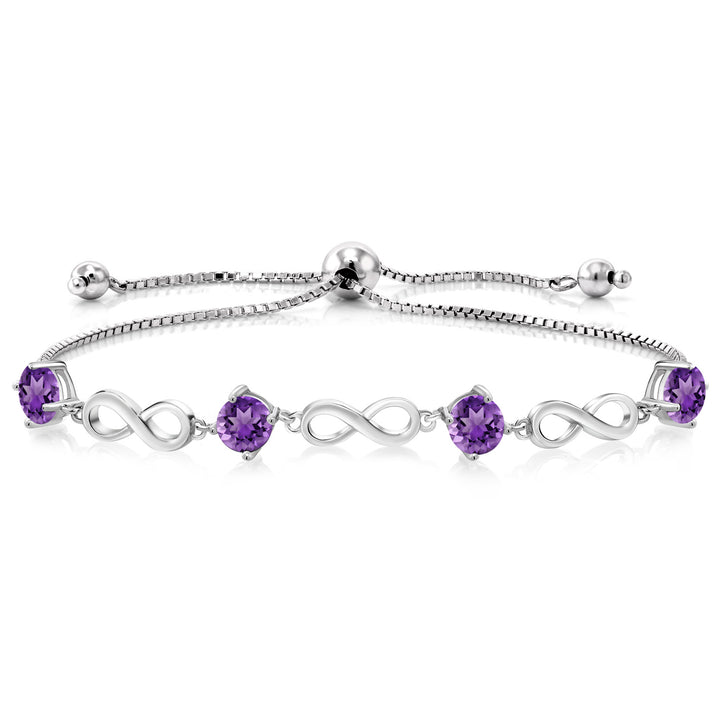 Amethyst - February_Bracelet in 925 Sterling Silver