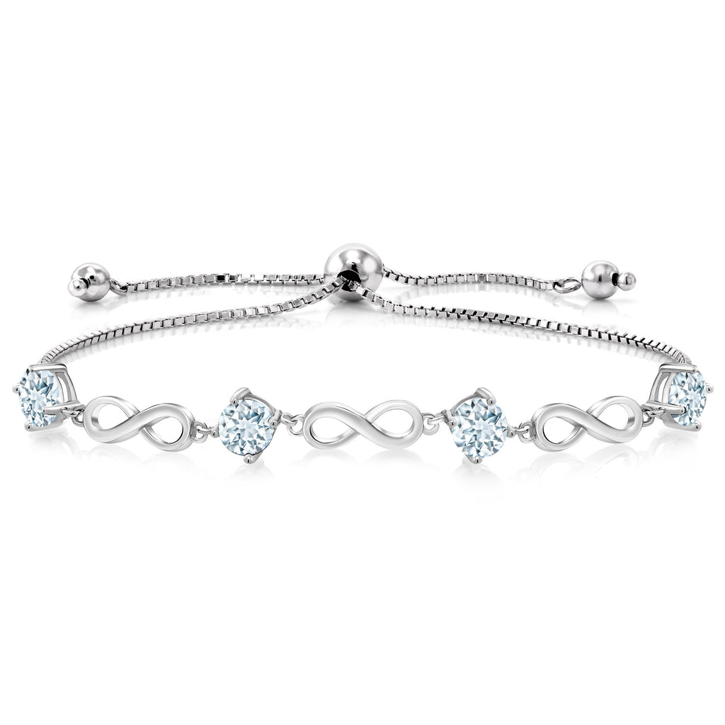 Aquamarine - March_Bracelet in 925 Sterling Silver