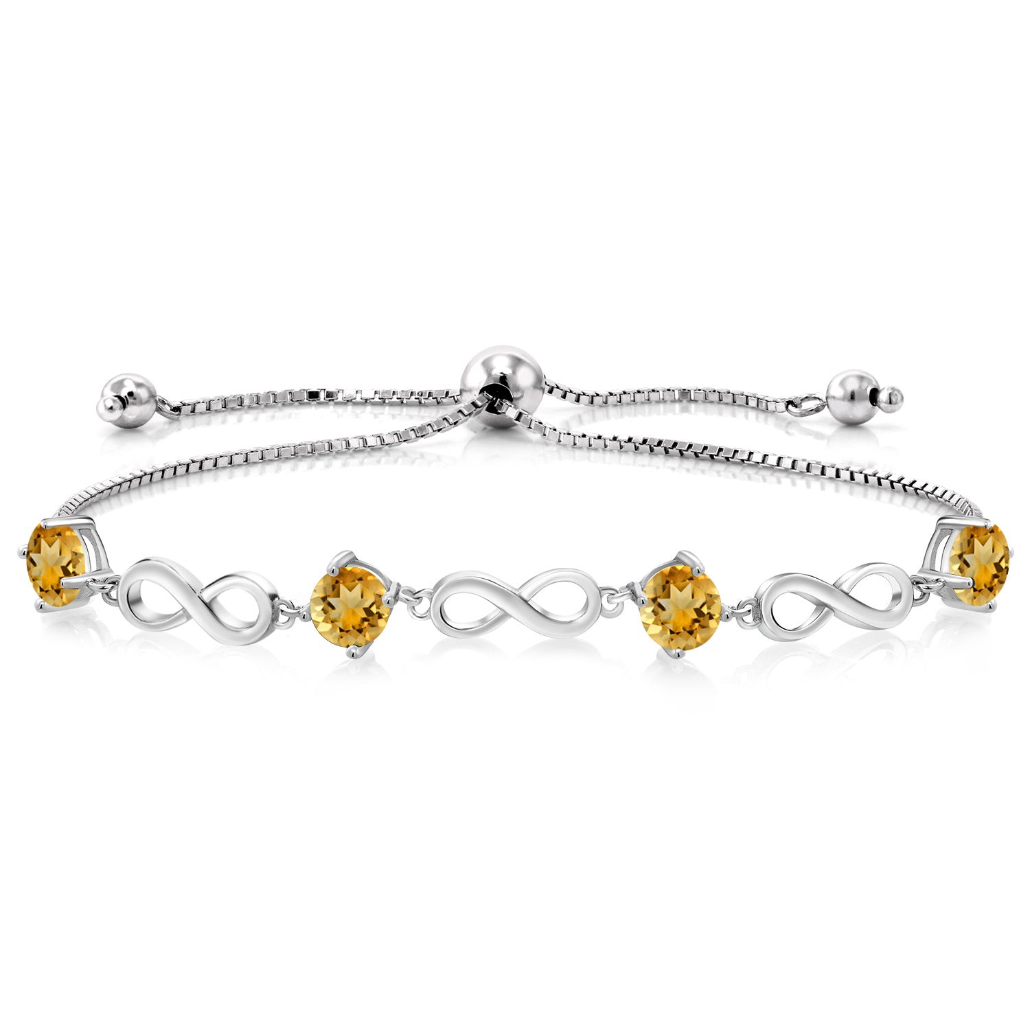 Citrine - November_Bracelet in 925 Sterling Silver
