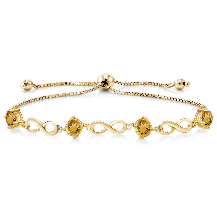 Citrine - November_Bracelet in 925 Yellow Gold Plated Silver