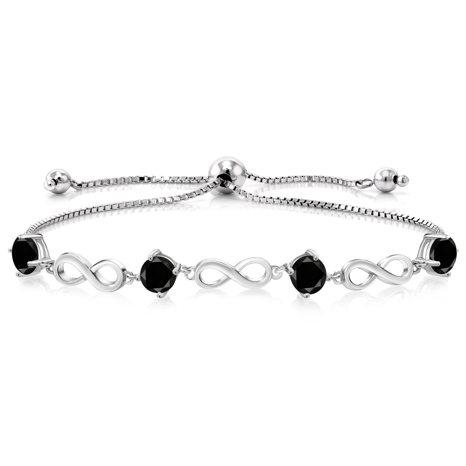 Black Diamond - April_Bracelet in 925 Sterling Silver