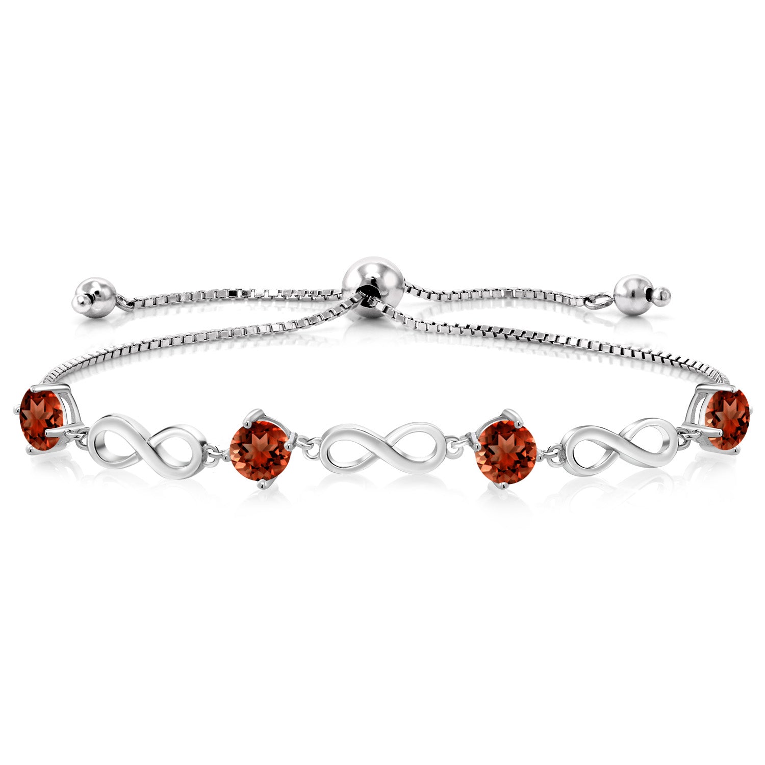 Garnet - January_Bracelet in 925 Sterling Silver