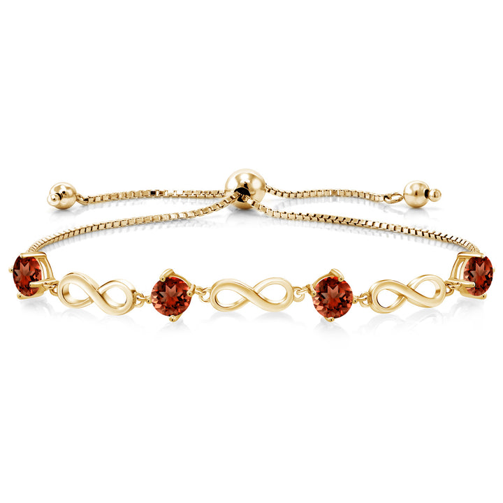 Garnet - January_Bracelet in 925 Yellow Gold Plated Silver
