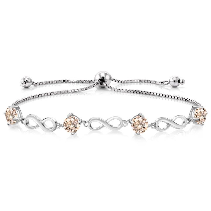 Morganite - October_Bracelet in 925 Sterling Silver