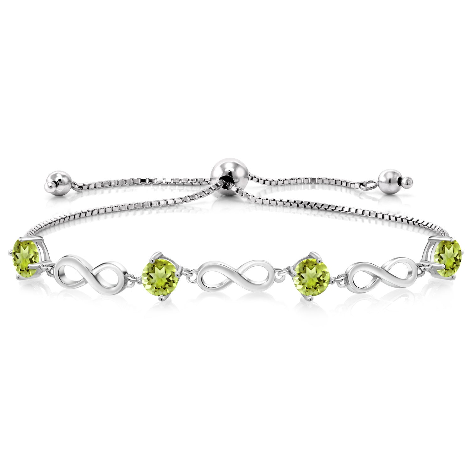 Peridot - August_Bracelet in 925 Sterling Silver