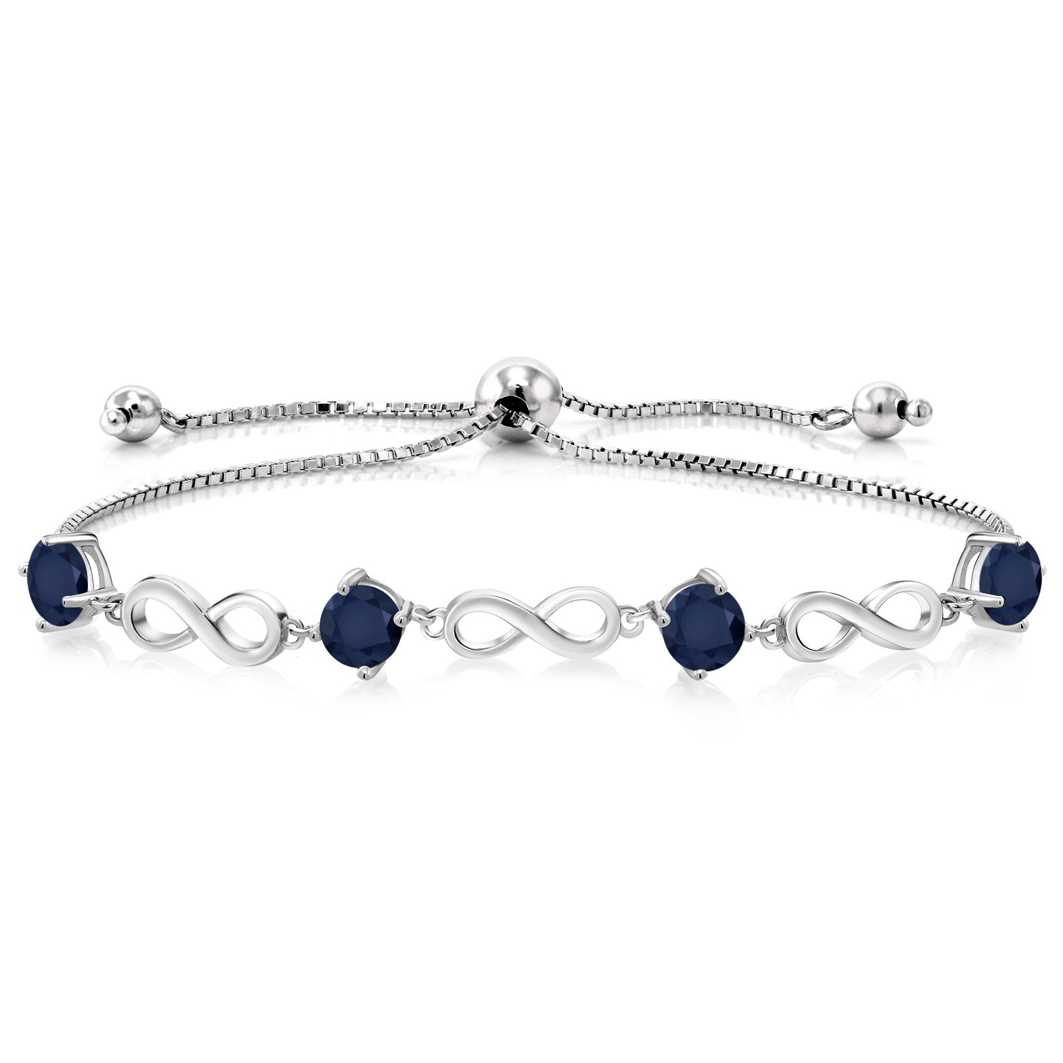 Blue Sapphire - September_Bracelet in 925 Sterling Silver