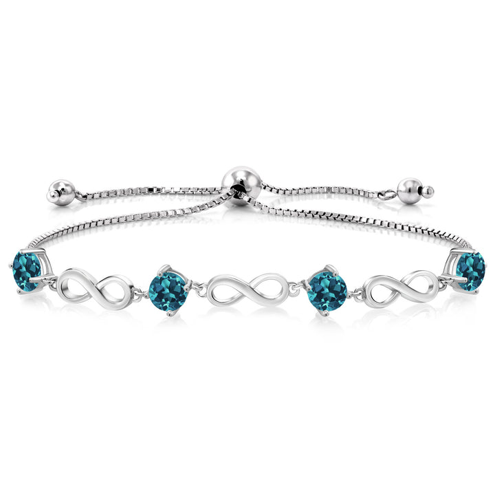 London Blue Topaz - November_Bracelet in 925 Sterling Silver