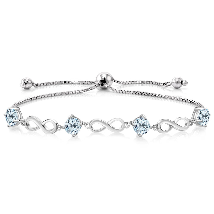 Sky Blue Topaz - November_Bracelet in 925 Sterling Silver