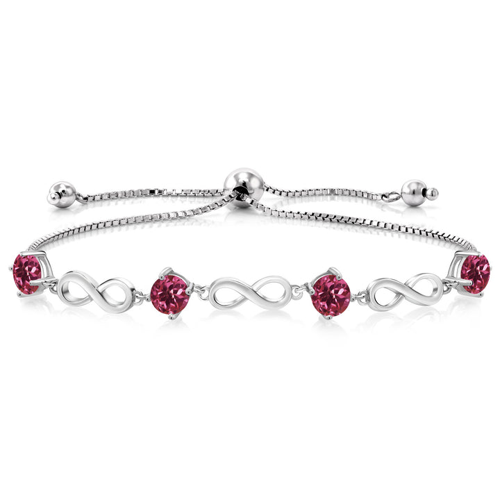 Pink Tourmaline - October_Bracelet in 925 Sterling Silver
