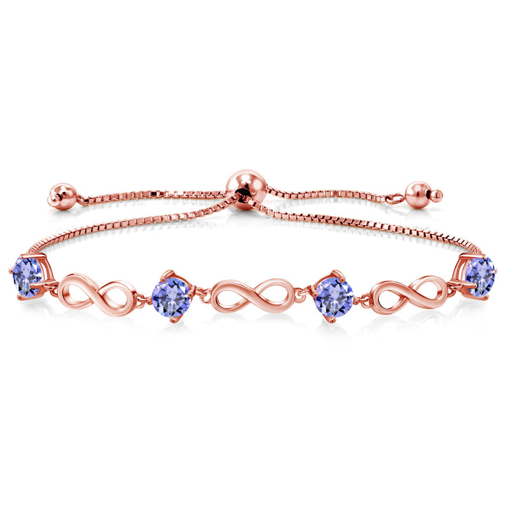 Tanzanite - December_Bracelet in 925 Rose Gold Plated Silver