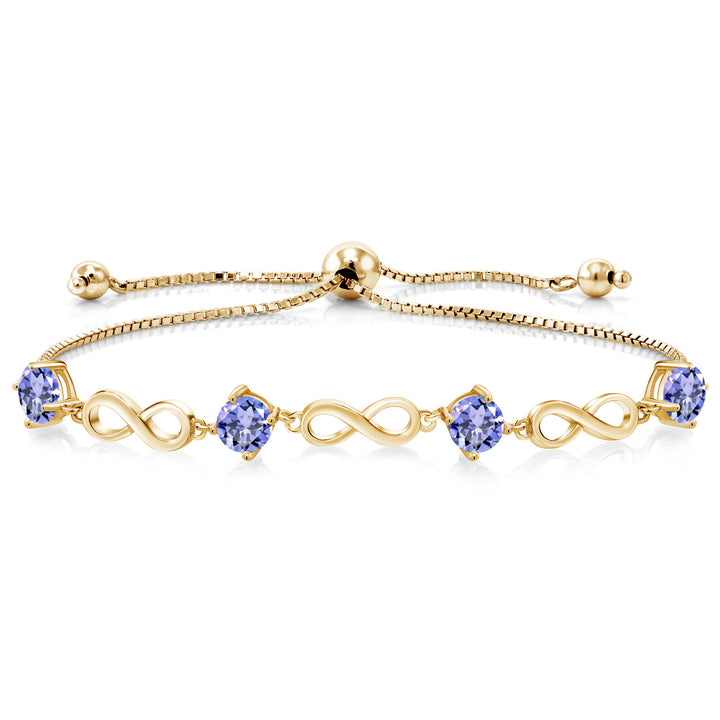 Tanzanite - December_Bracelet in 925 Yellow Gold Plated Silver