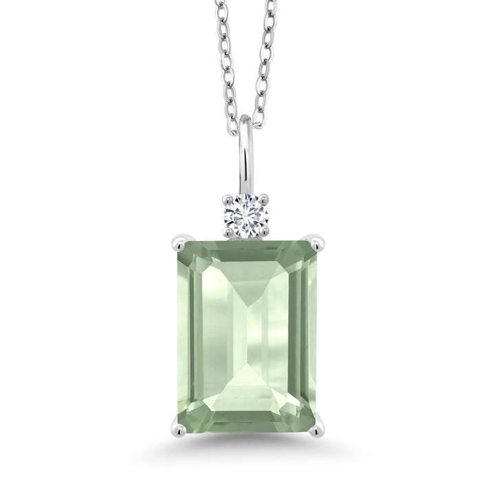 Prasiolite_Pendant in 925 Sterling Silver