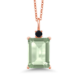 Prasiolite_Pendant in 925 Rose Gold Plated Silver