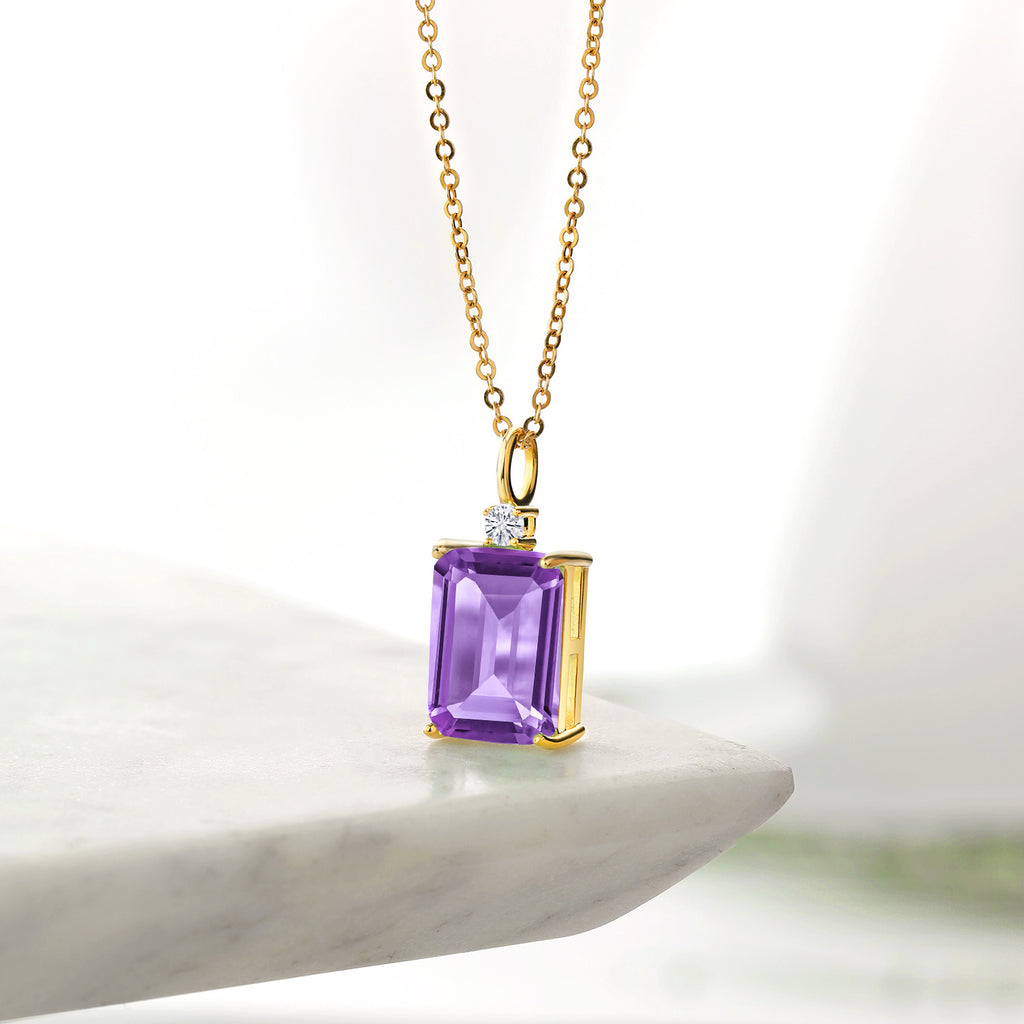 Tanzanite - December_Pendant in 925 Yellow Gold Plated Silver