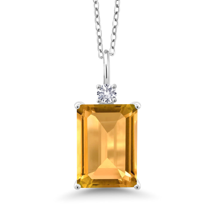Citrine - November_Pendant in 925 Sterling Silver