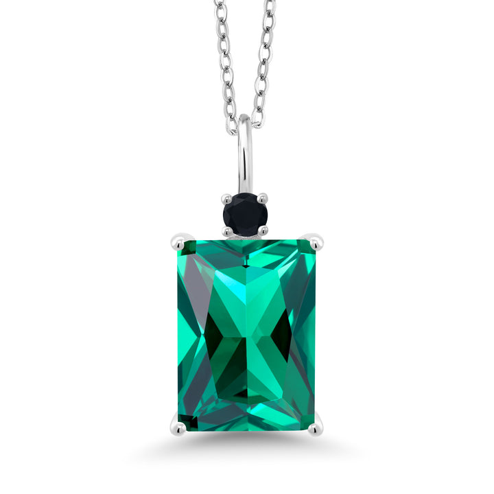 Nano Emerald - May_Pendant in 925 Sterling Silver