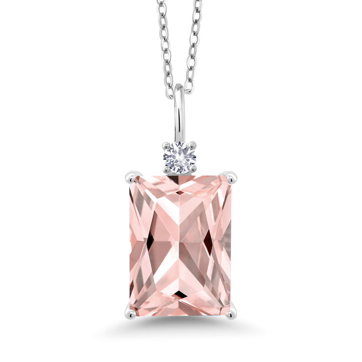 Nano Morganite - October_Pendant in 925 Sterling Silver