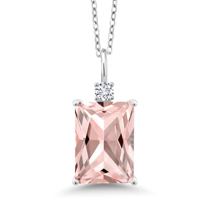 Nano Morganite - October_Pendant in 925 Sterling Silver