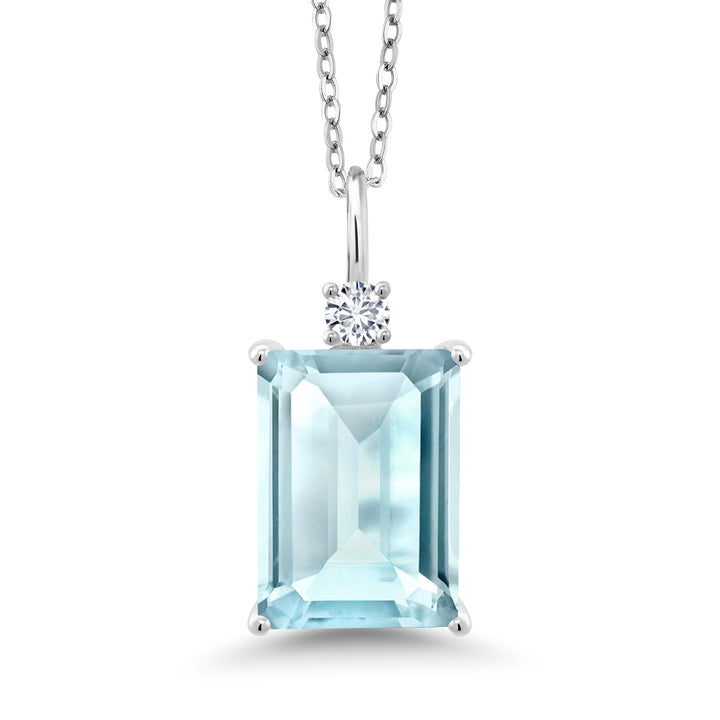 Sky Blue Topaz - November_Pendant in 925 Sterling Silver