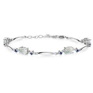 Opal - October_Bracelet in 925 Sterling Silver