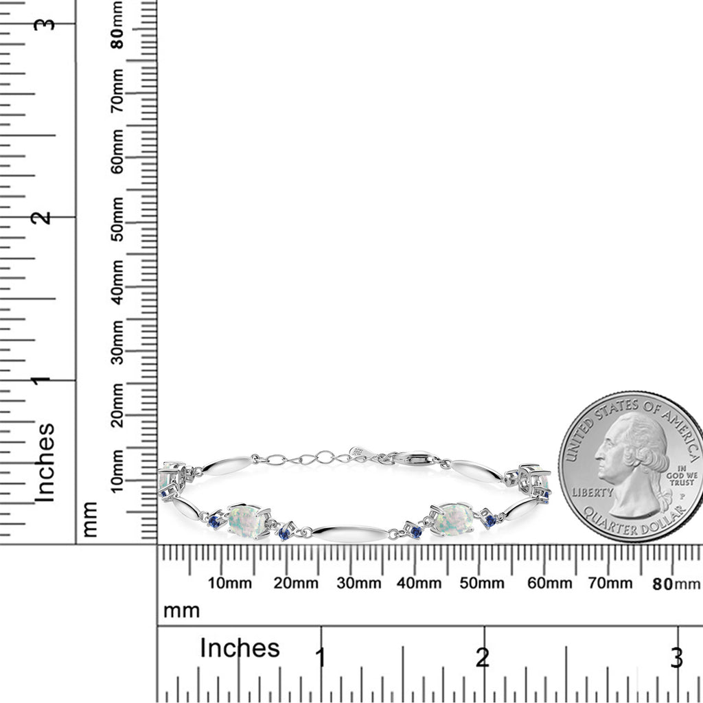 Opal - October_Bracelet in 925 Sterling Silver