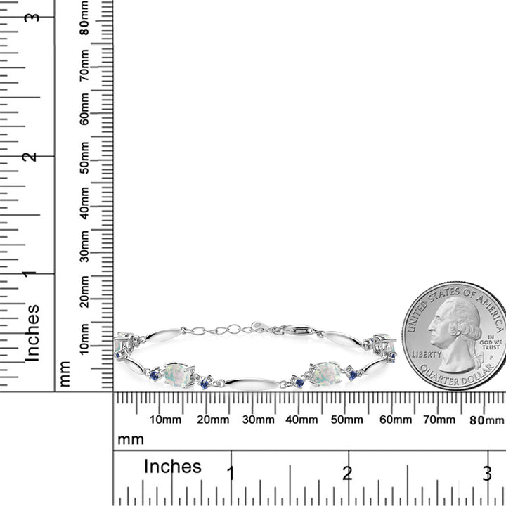 Opal - October_Bracelet in 925 Sterling Silver