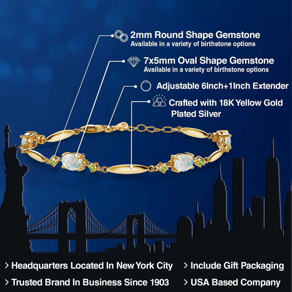 Bracelet in 925 Yellow Gold Plated Silver