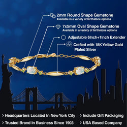 Bracelet in 925 Yellow Gold Plated Silver