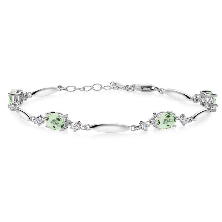 Prasiolite_Bracelet in 925 Sterling Silver