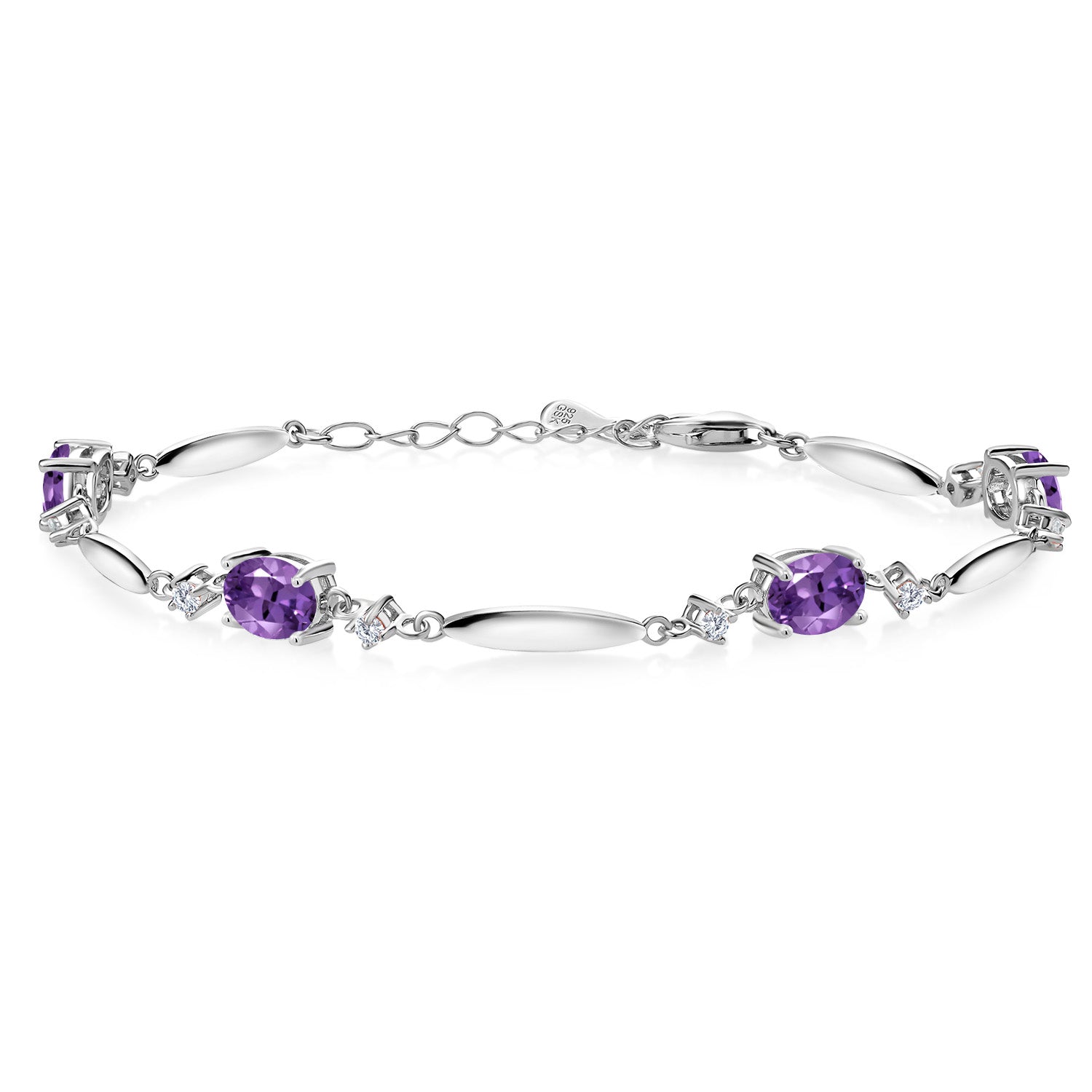 Amethyst - February_Bracelet in 925 Sterling Silver