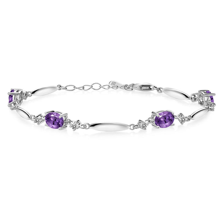 Amethyst - February_Bracelet in 925 Sterling Silver