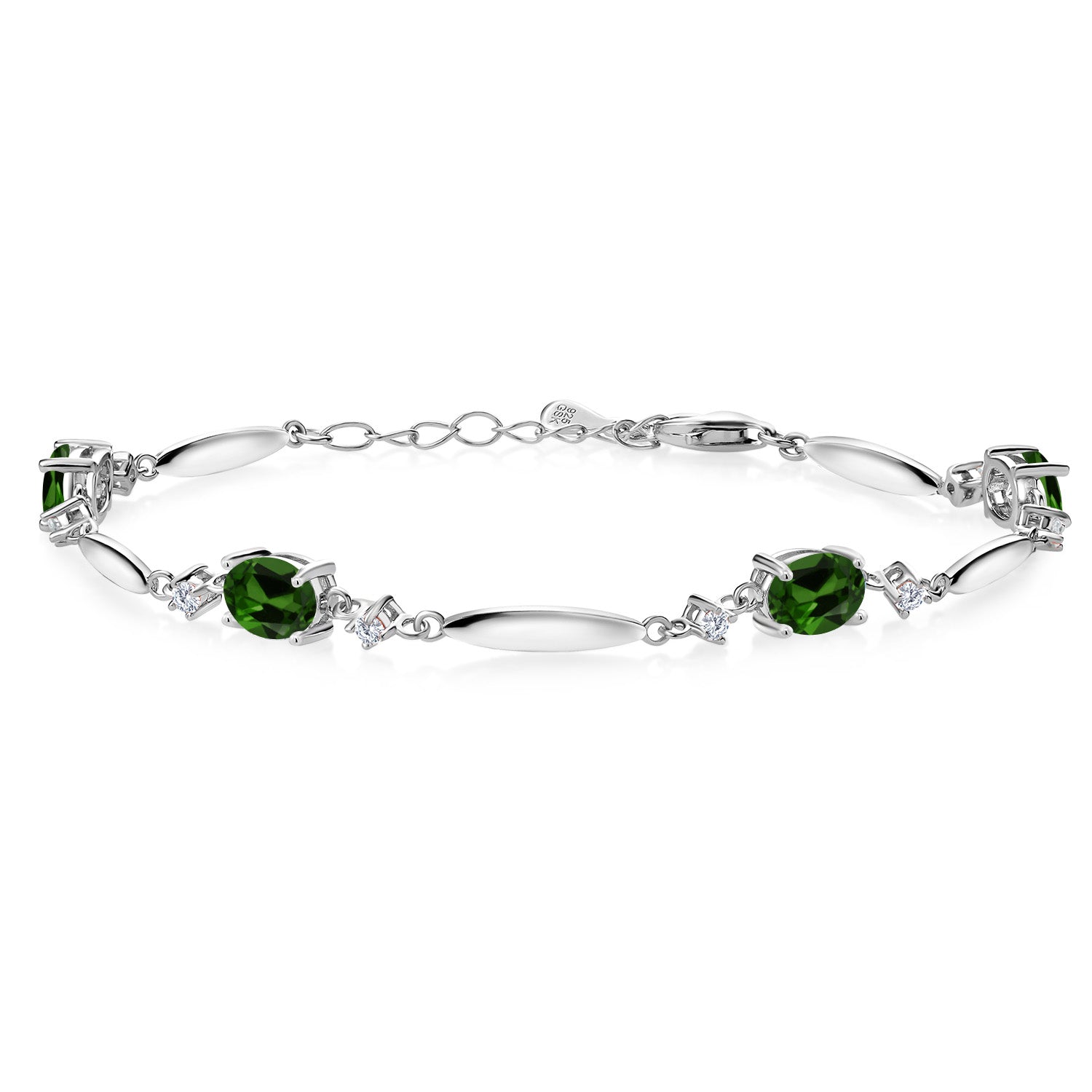 Chrome Diopside_Bracelet in 925 Sterling Silver
