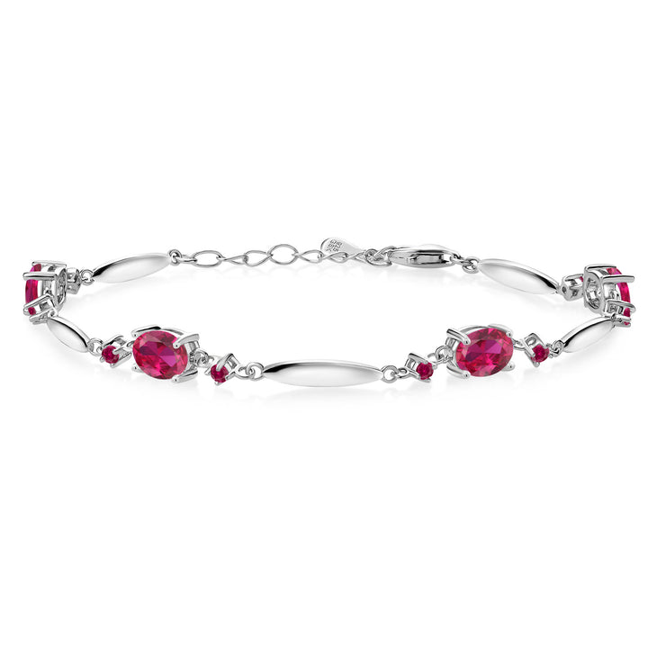 Created Ruby - July_Bracelet in 925 Sterling Silver