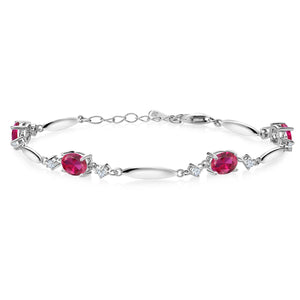 Created Ruby - July_Bracelet in 925 Sterling Silver