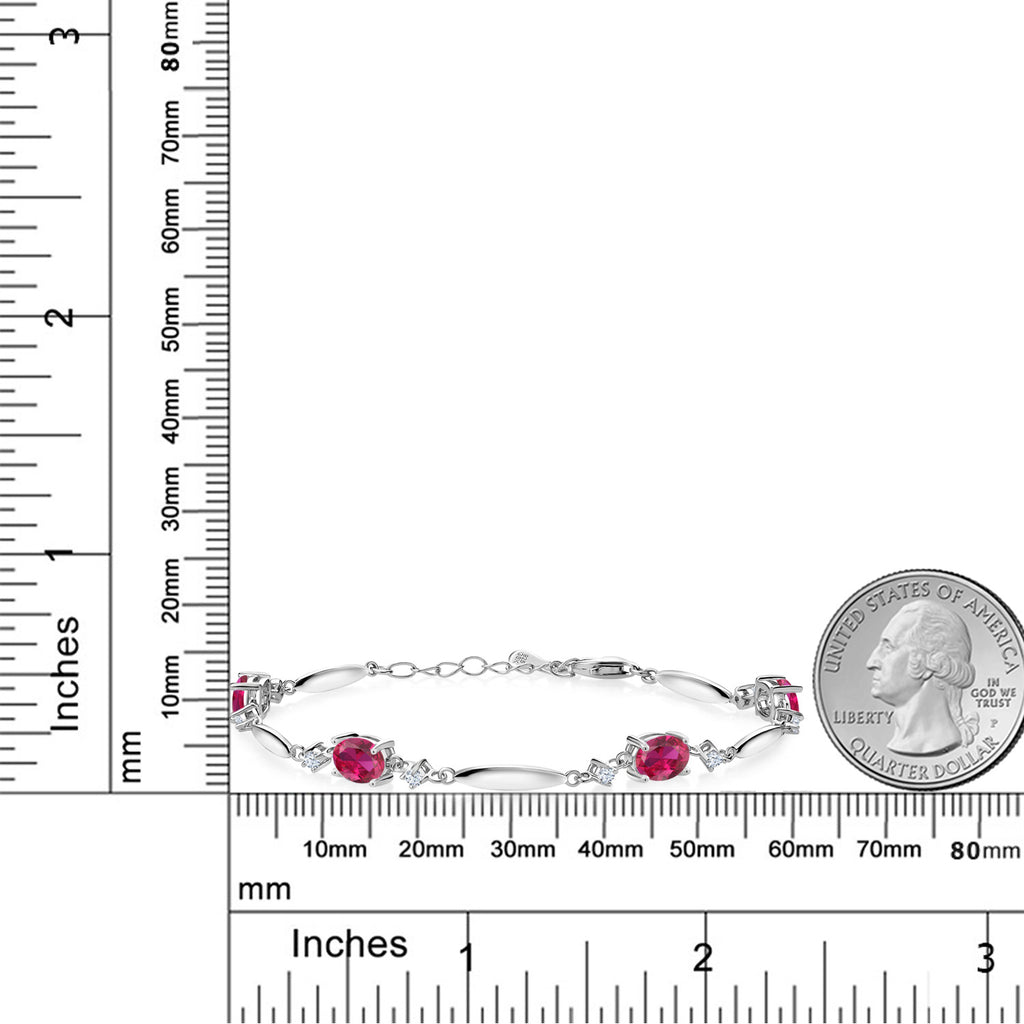 Created Ruby - July_Bracelet in 925 Sterling Silver