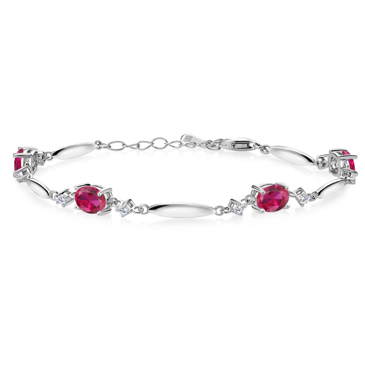 Created Ruby - July_Bracelet in 925 Sterling Silver