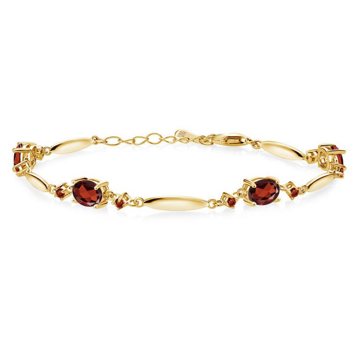 Garnet - January_Bracelet in 925 Yellow Gold Plated Silver