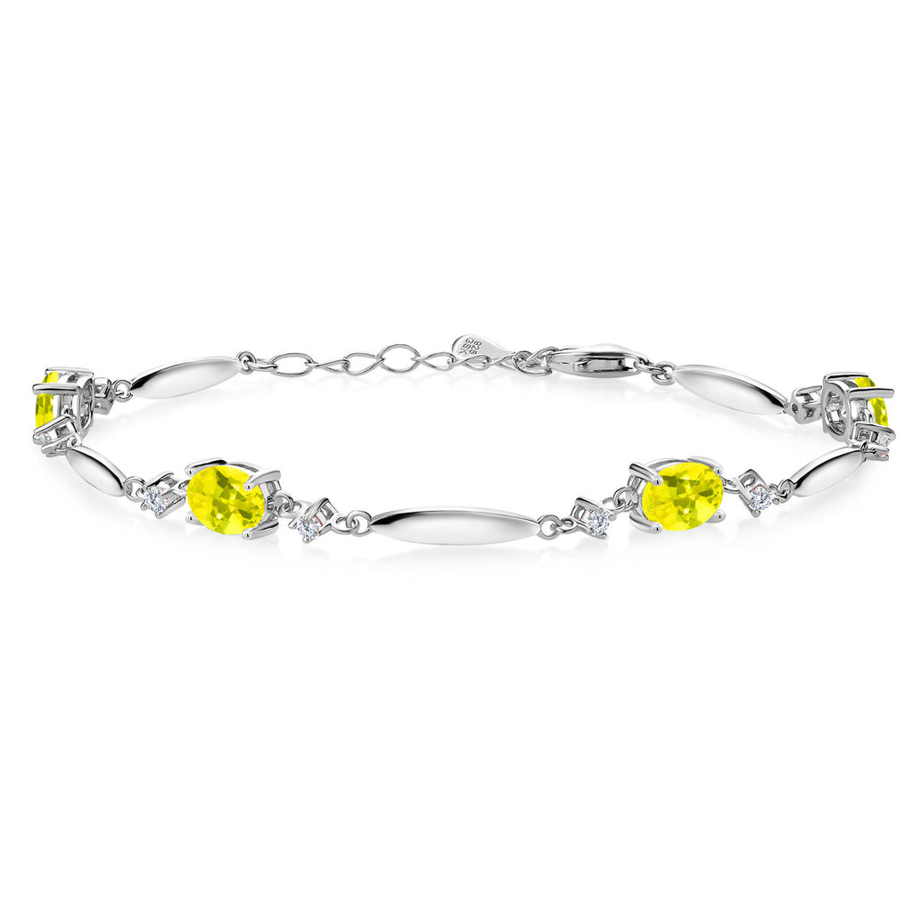 Canary Mystic Topaz_Bracelet in 925 Sterling Silver