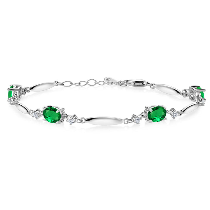 Nano Emerald - May_Bracelet in 925 Sterling Silver