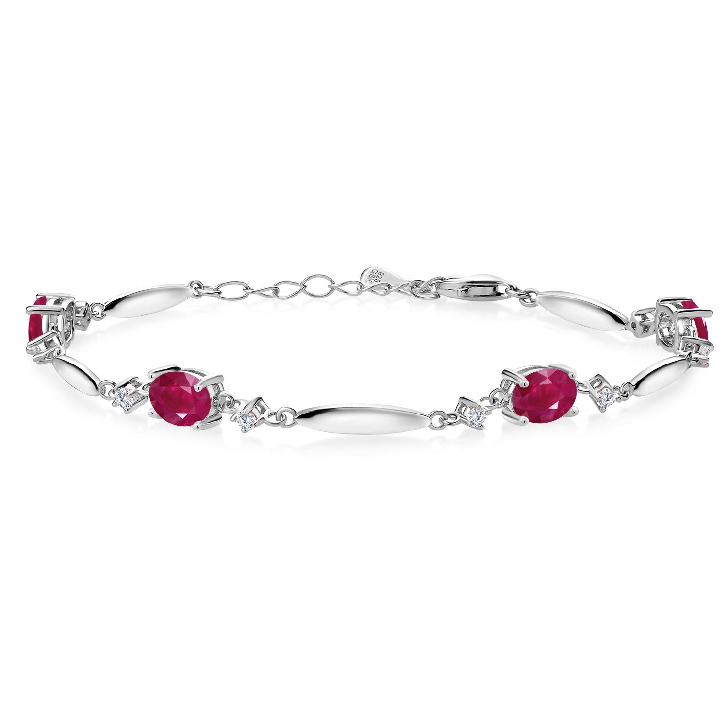 Ruby - July_Bracelet in 925 Sterling Silver