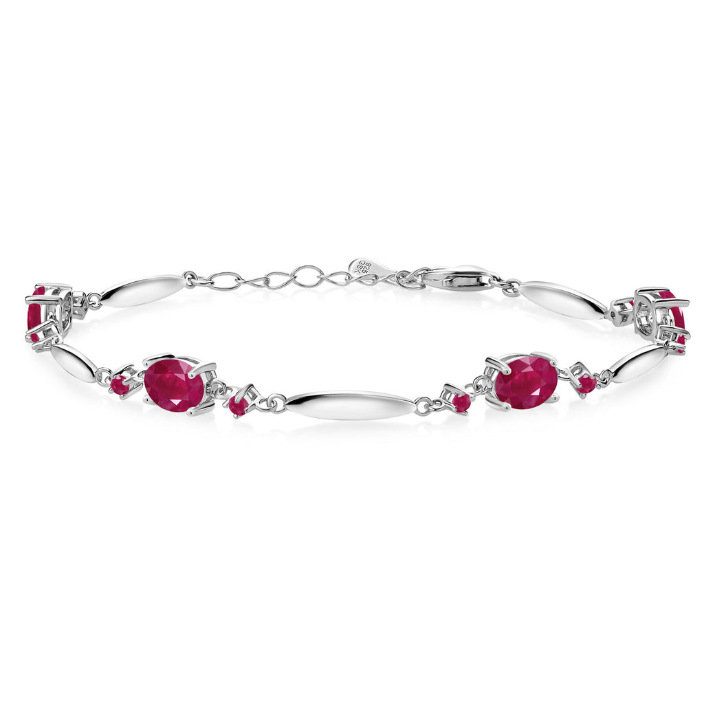 Ruby - July_Bracelet in 925 Sterling Silver