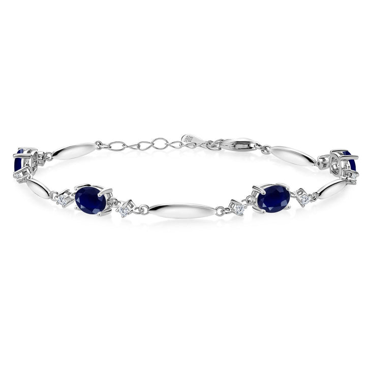 Blue Sapphire - September_Bracelet in 925 Sterling Silver