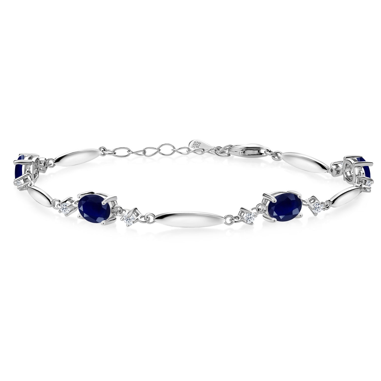 Blue Sapphire - September_Bracelet in 925 Sterling Silver