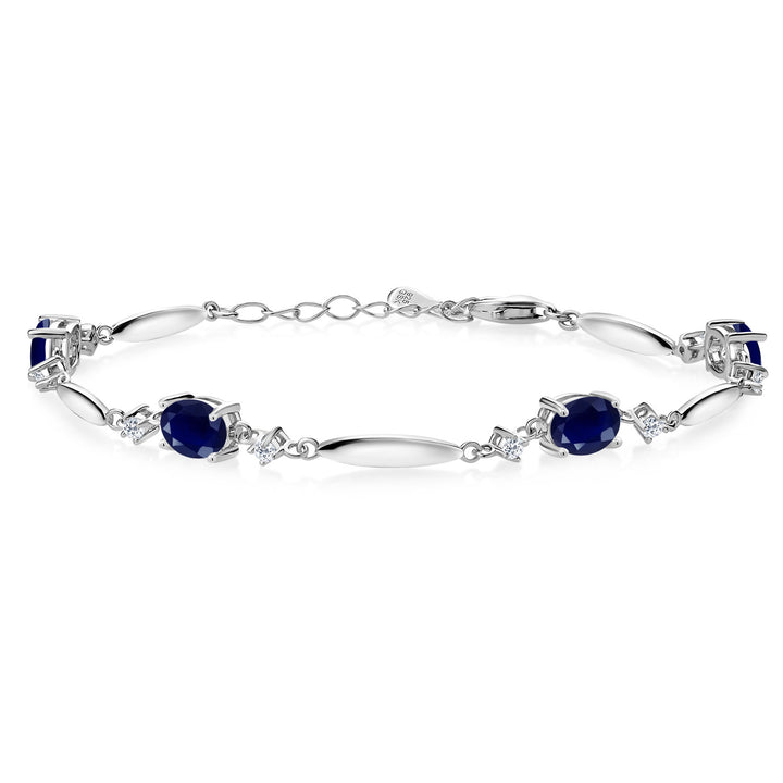 Blue Sapphire - September_Bracelet in 925 Sterling Silver