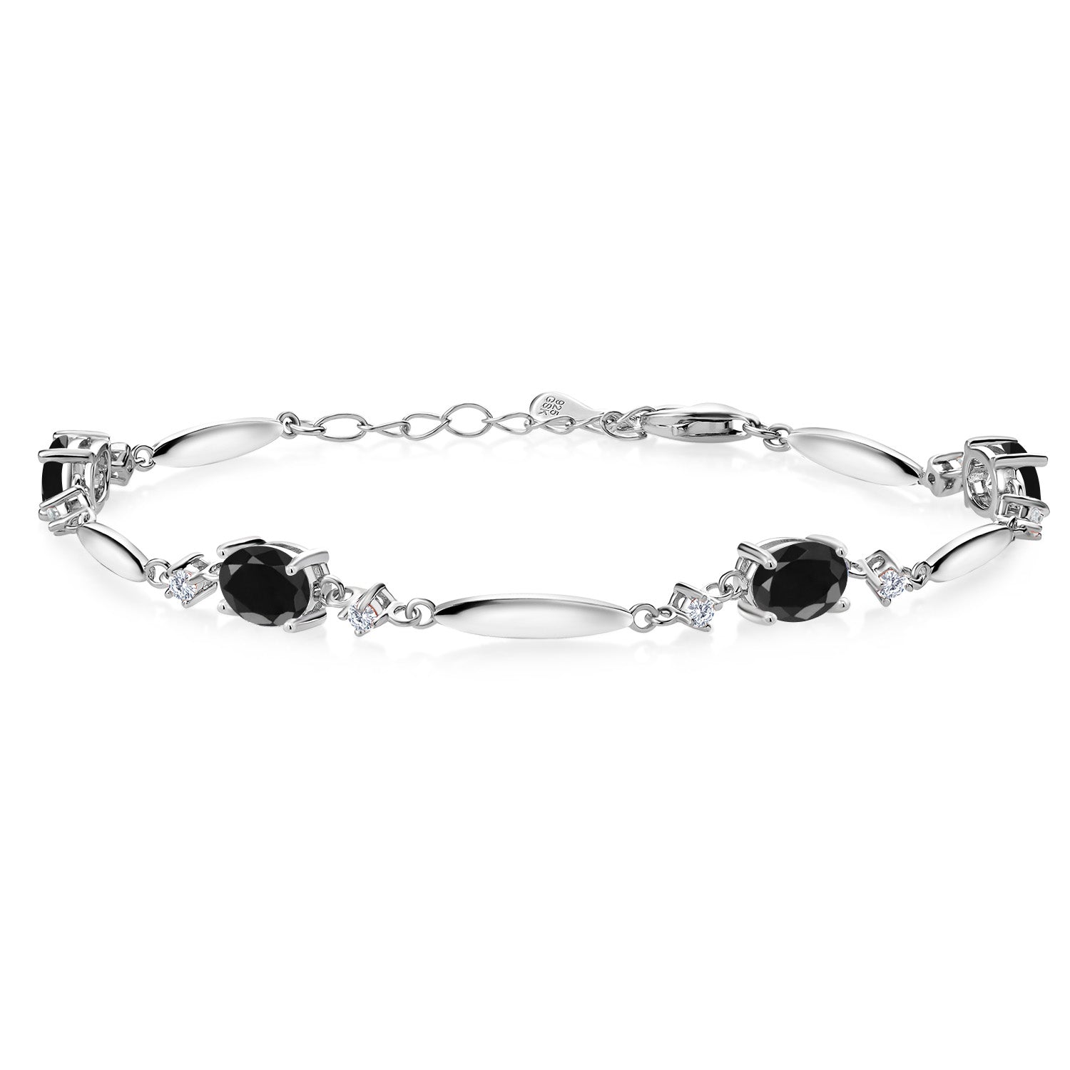 Black Sapphire - September_Bracelet in 925 Sterling Silver