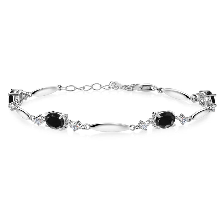 Black Sapphire - September_Bracelet in 925 Sterling Silver