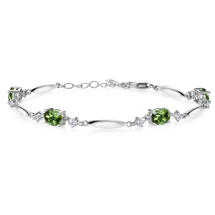 Green Tourmaline - October_Bracelet in 925 Sterling Silver