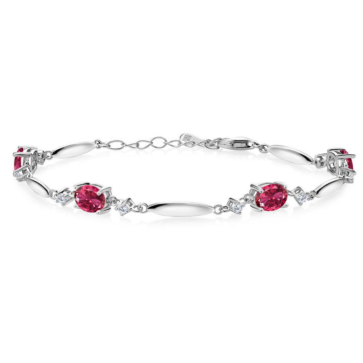 Pink Tourmaline - October_Bracelet in 925 Sterling Silver